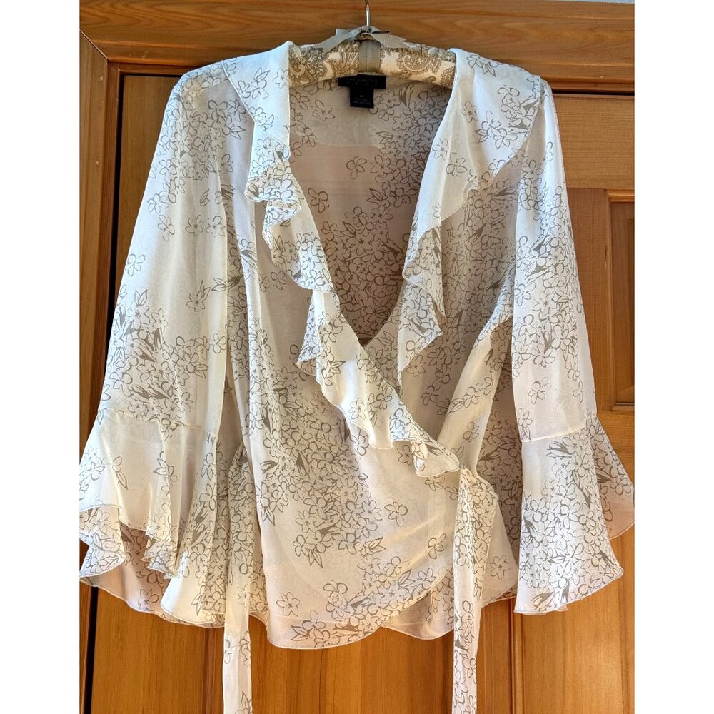 The Limited Wrap Blouse - 100% Silk - Sz M